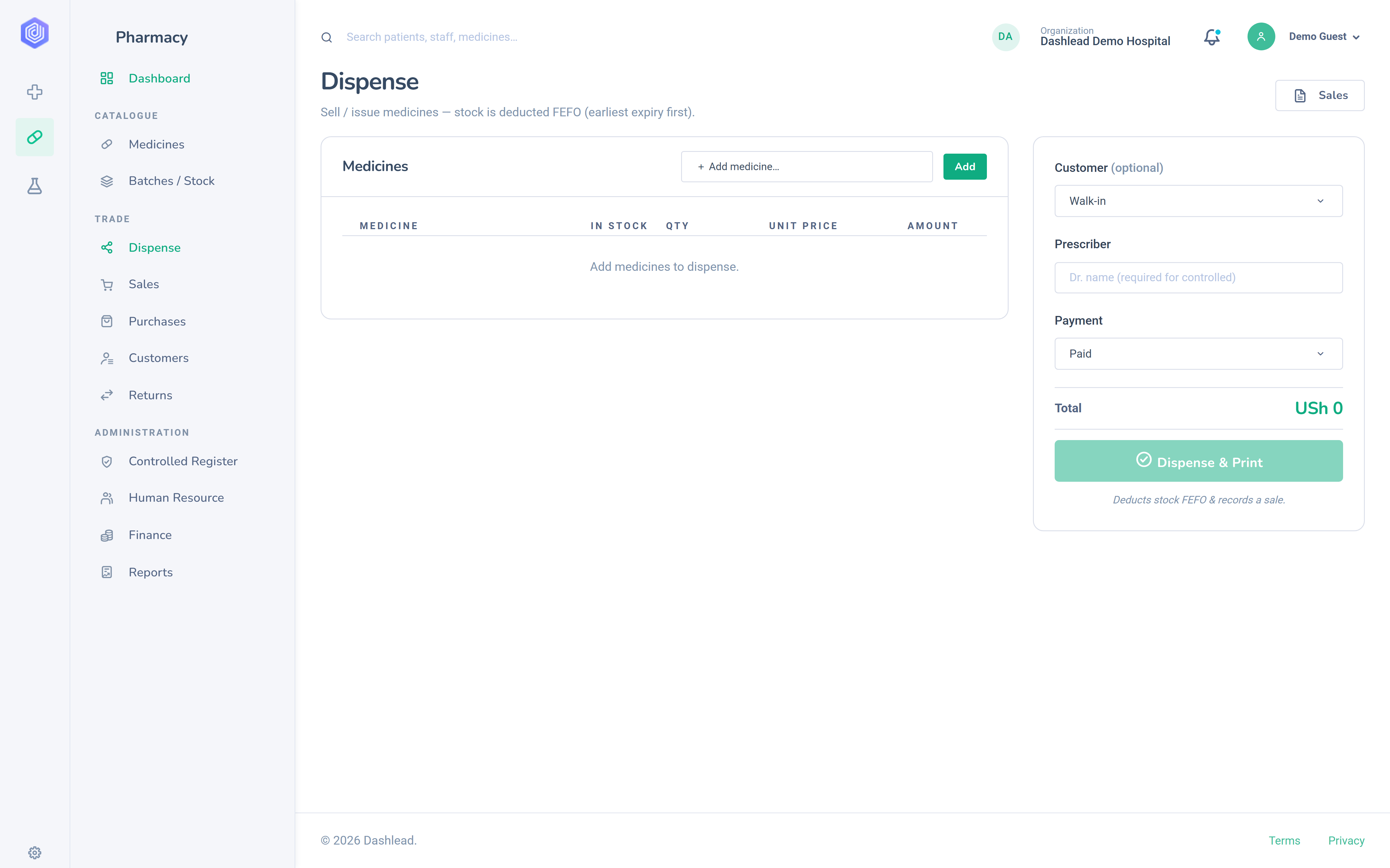 Dispensing & Sales