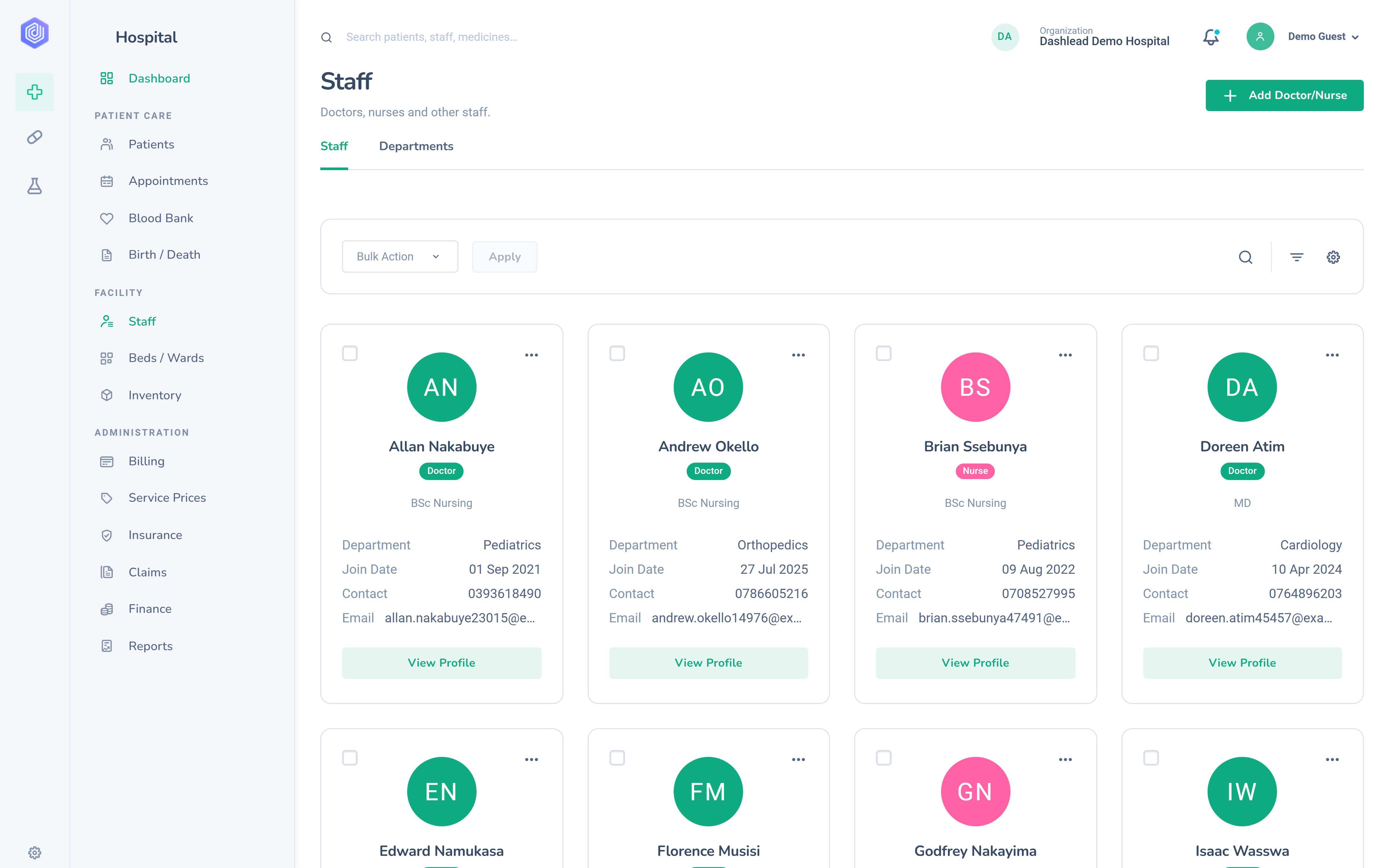 Staff, Payroll & Attendance