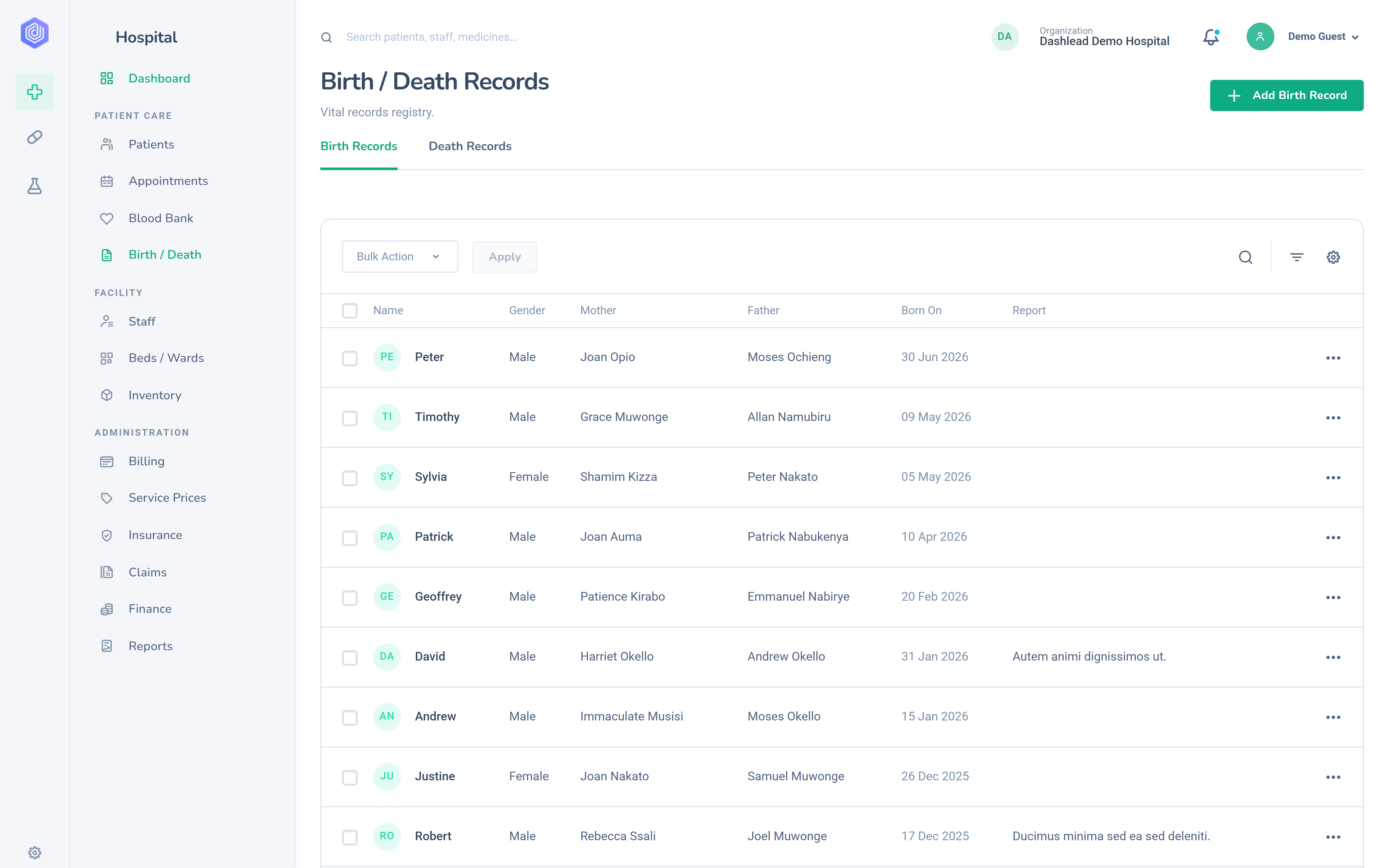 Birth & Death Records